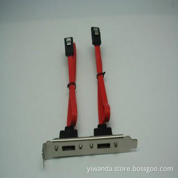 External SATA 2Port PCI Bracket Cable